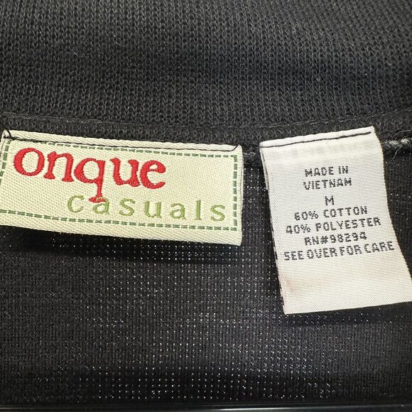 Vintage Onque Casuals Ugly Sweater M Christmas‎ Applique Patch Full Zip Cardigan - Picture 6 of 7